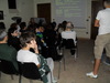 La Luna in diretta, proiettata nella sala conferenze dell'osservatorio