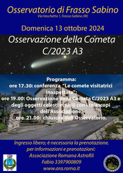 Osserviamo la cometa C/2023 A3