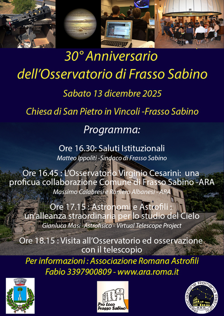 30 anniversario osservatorio
