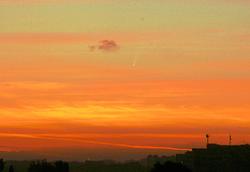 La cometa C2006P1 (McNaught), ripresa da Franco Sofra nel cielo di Roma alle 17.26 del 12 gennaio 2007. Canon EOS 400D - 200mm. Esposizione di 2 sec. a 100 ISO