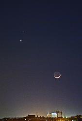 Congiunzione Marte, Venere e Luna