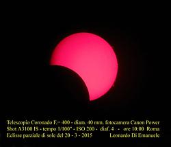 Eclissi di Sole 20 marzo 2015
